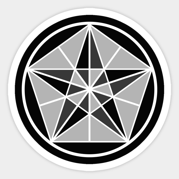 Black and Silver Grey Crystal Star Sticker by Crystal Star Creations